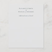 Dusty Blue Coral Floral bruiloft Bedankt (Achterkant)