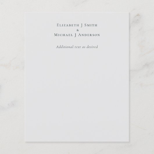 Dusty Blue Coral Floral bruiloft Bedankt (Achterkant)