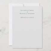 Dusty Blue Coral Floral bruiloft Bedankt (Achterkant)