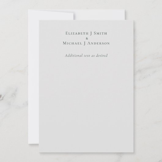 Dusty Blue Coral Floral bruiloft Bedankt (Achterkant)