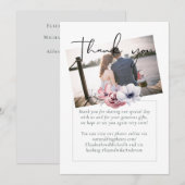 Dusty Blue Coral Floral bruiloft Bedankt (Voorkant / Achterkant)