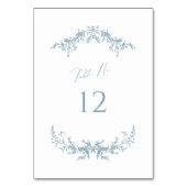 Dusty Blue Cottage Trouwtafel Nummer Kaart Teken (Achterkant)
