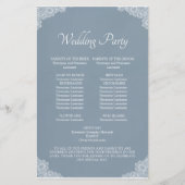 Dusty Blue Country Gecombineerd Wit Lace Weddensch (Achterkant)