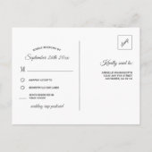 Dusty Blue Country Lace Mason Jar Bruiloft RSVP Uitnodiging Briefkaart (Achterkant)