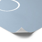 Dusty Blue Couples Douche Welkomstbord Poster (Hoek)