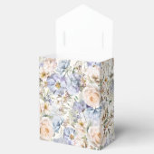 Dusty Blue Cream Floral Naadloos Patroon Bedankdoosjes (Geopend)