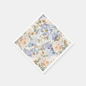 Dusty Blue Cream Floral Servet (Hoek)