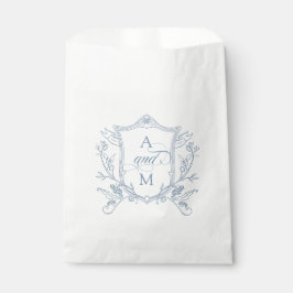 Dusty Blue  Crest Bruiloft Dank u Bedankzakje