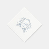 Dusty Blue  Crest Bruiloft Dank u Servet (Hoek)