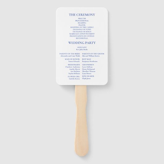 Dusty Blue Crest Floral Wedding Handwaaier (Achterkant)