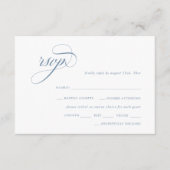 Dusty Blue  Crest RSVP Informatiekaartje (Voorkant)