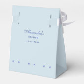 Dusty Blue Cross Christelijke doop Bedankdoosjes (Achterkant)