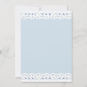 Dusty Blue Cross Christening Christian Baptism Kaart (Achterkant)