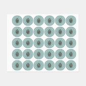 Dusty Blue Cupcake Bakkerij Kleine Etiketten Labels (Vel)