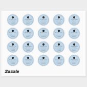 Dusty Blue Custom Bedankt Sticker met Logo (Vel)