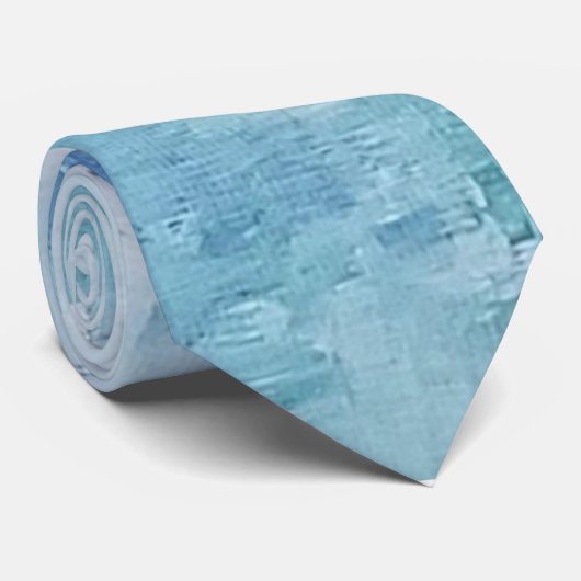 Dusty Blue Custom Bruiloft Stropdas (Opgerold)