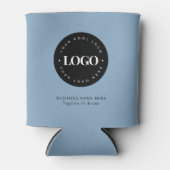 Dusty Blue Custom Business Company Logo Blikjeskoeler (Voorkant)