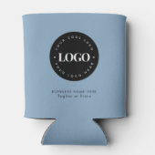 Dusty Blue Custom Business Company Logo Blikjeskoeler (Achterkant)