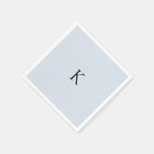 Dusty Blue Custom Initiaal Napkins Servet (Hoek)