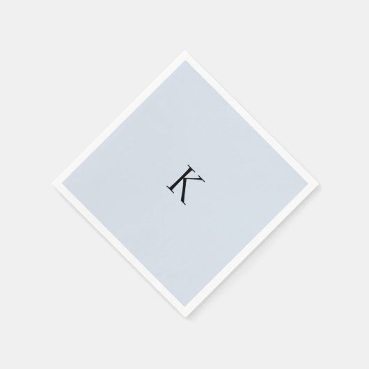 Dusty Blue Custom Initiaal Napkins Servet (Hoek)