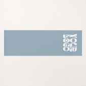 Dusty Blue Custom Logo Promotiebedrijf Yogamat (Voorkant (horizontaal))