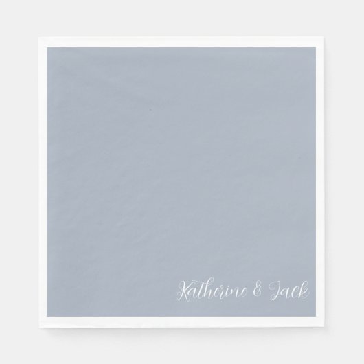 Dusty Blue Custom Luncheon Napkins Servet (Voorkant)