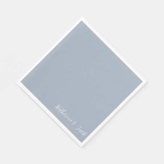 Dusty Blue Custom Luncheon Napkins Servet (Hoek)