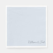 Dusty Blue Custom Names Luncheon Napkins Servet (Voorkant)