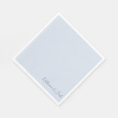 Dusty Blue Custom Names Luncheon Napkins Servet (Hoek)