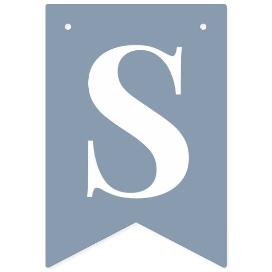 Dusty Blue Custom Photo Vrijgezellenfeest Vlaggetjes (Derde vlag)