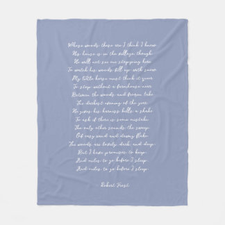 Dusty Blue Custom Poem Song Lyric Quote  Fleece Deken