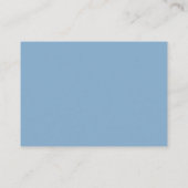 Dusty Blue Dainty Floral QR Code Wedding RSVP Informatiekaartje (Achterkant)