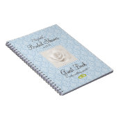 Dusty Blue Damask Vrijgezellenfeest Guest Book - Notitieboek (Rechterzijde)