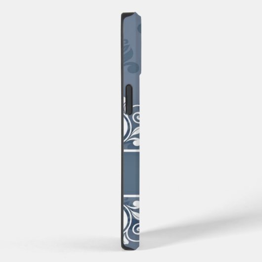 Dusty blue Damask wervelnaam Hoesje-Mate iPhone Ca Case-Mate iPhone Case (Achterkant / Rechts)