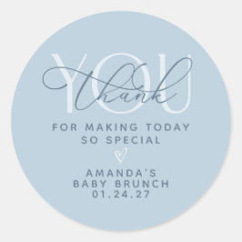 Dusty Blue Dank je Ronde Sticker