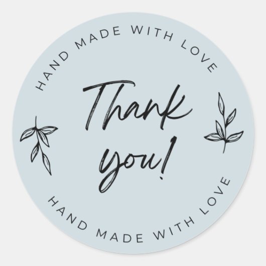 Dusty Blue Dank je sticker (Voorkant)