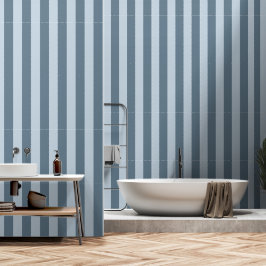 Dusty Blue & Dark Dusty Grey Wide 4 Inch Stripe Behang