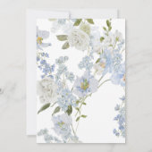 Dusty Blue Delphinium Bloemen Boog Jongen Doop Kaart (Achterkant)