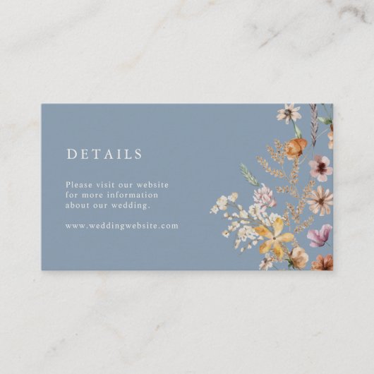 Dusty Blue Detail Informatiekaartje (Voorkant)