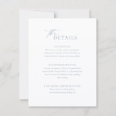 Dusty Blue Details Wedding Card RSVP Kaartje (Voorkant)