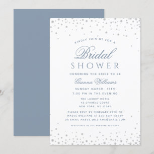 Dusty Blue Diamonds Modern Luxury Vrijgezellenfees Kaart
