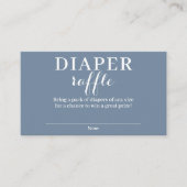 Dusty Blue Diaper Raffle Enclosure Card Informatiekaartje (Voorkant)