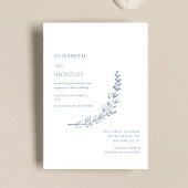 Dusty Blue digitale sjabloon huwelijksuitnodiging Kaart