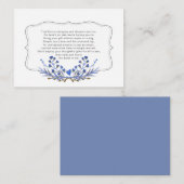 Dusty Blue Display vrijgezellenfeest-invoegkaart Informatiekaartje (Voorkant / Achterkant)