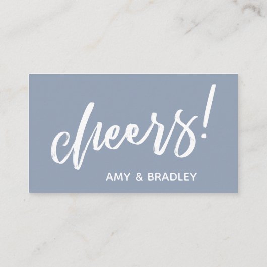 Dusty Blue Dit is op ons Drink ticket Informatiekaartje (Achterkant)