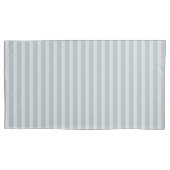 Dusty Blue Dove Grey Stripe Kussensloop (Voorkant)