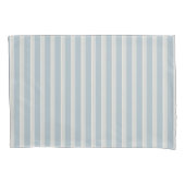 Dusty Blue Dove Grey Stripe Pillow Hoesje Kussensloop (Voorkant)
