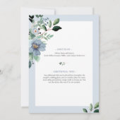 Dusty Blue drive van Bridal Shower Kaart (Achterkant)