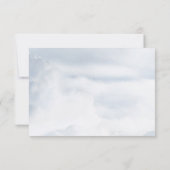 Dusty Blue Drocatcher Wedding RSVP Card Kaart (Achterkant)