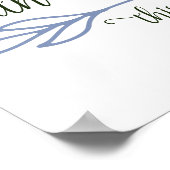 Dusty Blue Dusk Badkamers deze kant op Pijl Poster (Hoek)